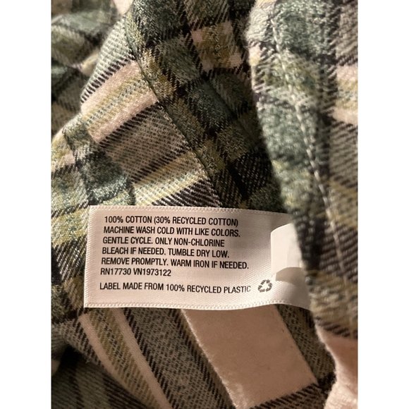 Women'S Long SLEEVE Flannel Button-Down Hirt - Univeral Thread Dark Plaid SIZE S - Picture 8 of 8
